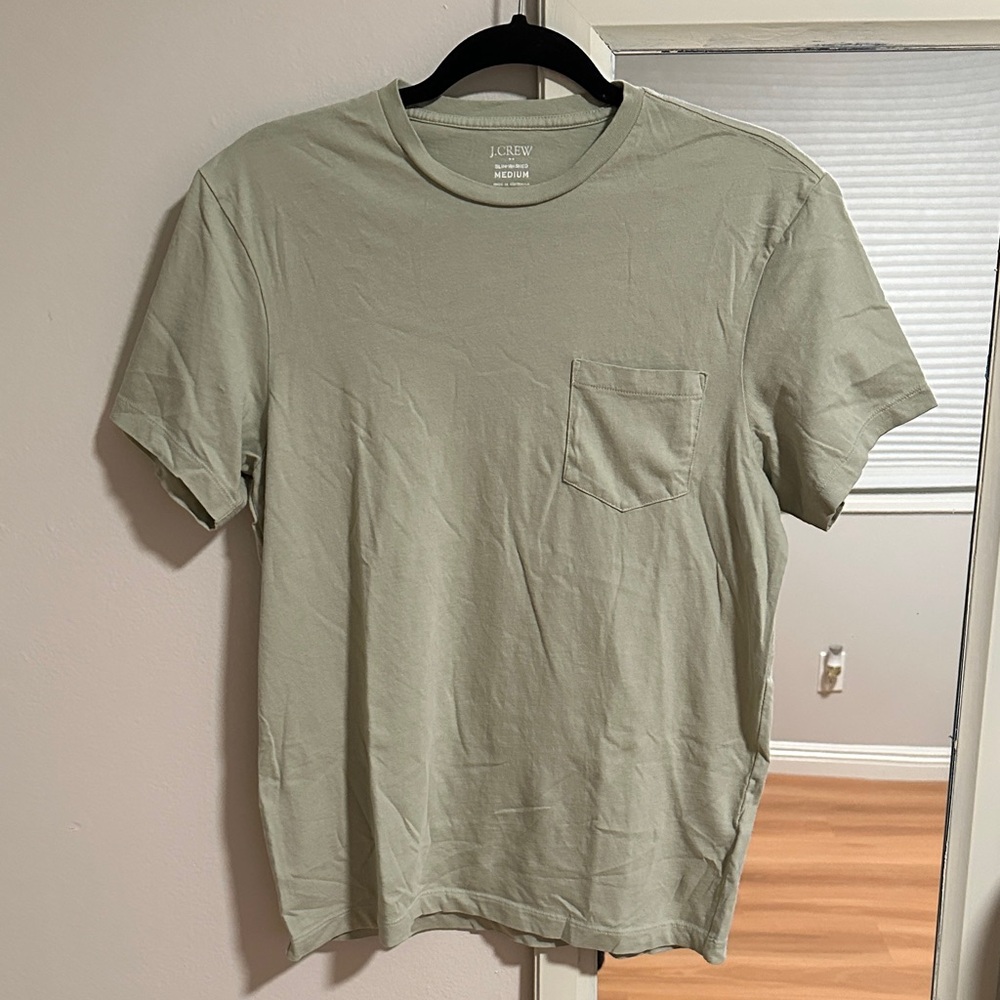 J. Crew Men's Light Green Short Sleeve Tee